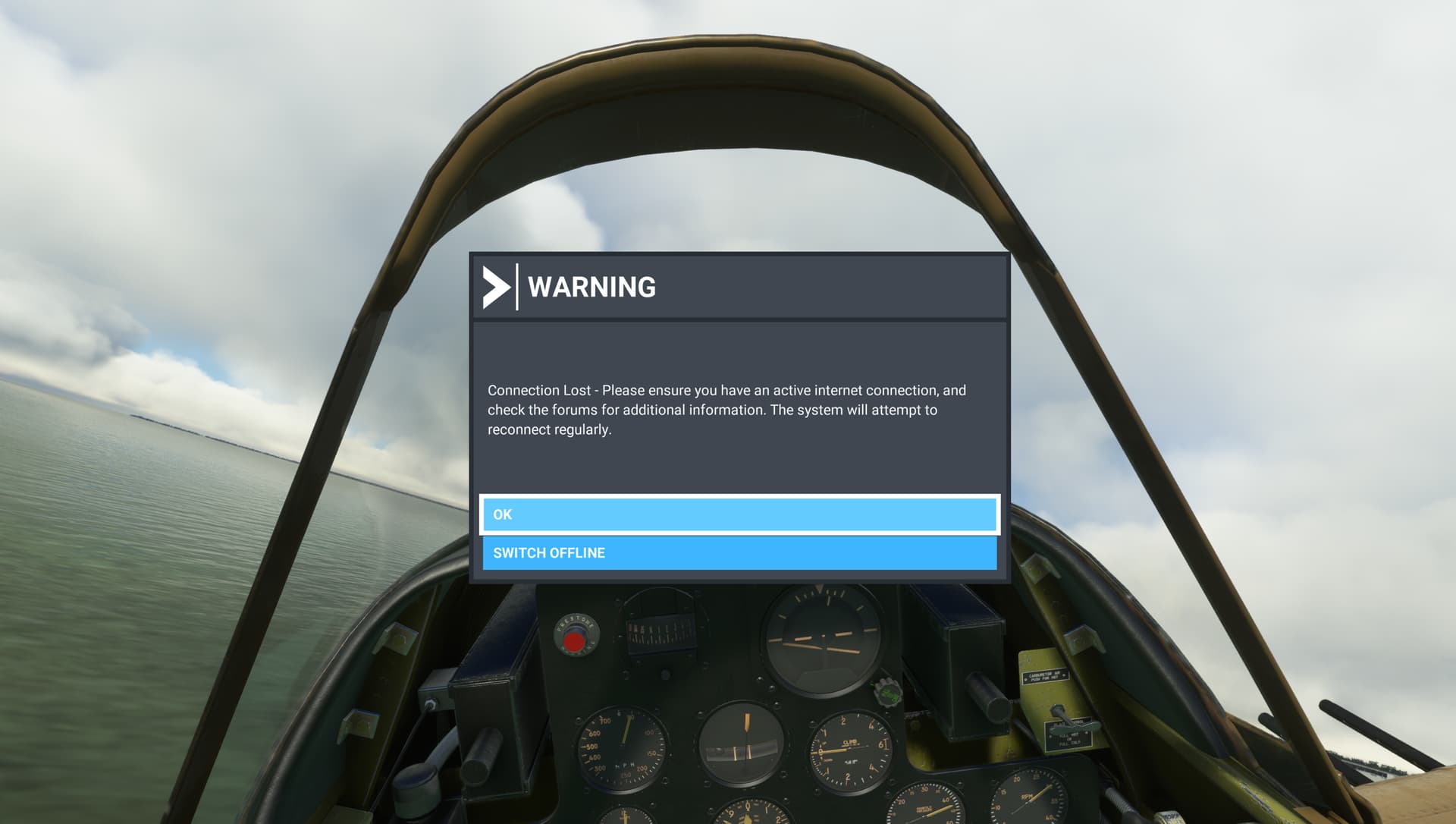Too intrusive "Connection lost" message 253 by SkipTalbot Resolved