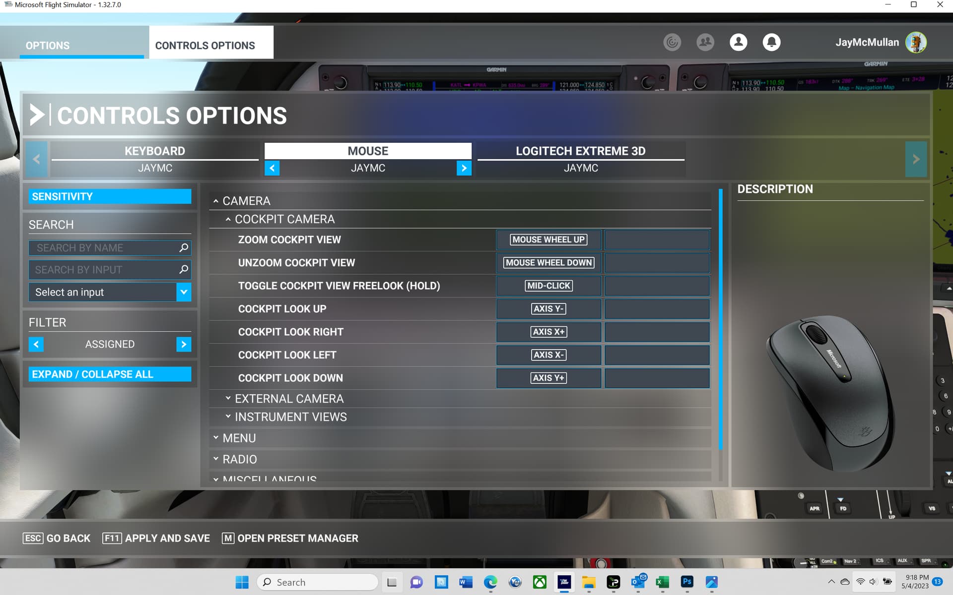 Mouse and Cockpit Camera - Hardware & Peripherals - Microsoft Flight ...
