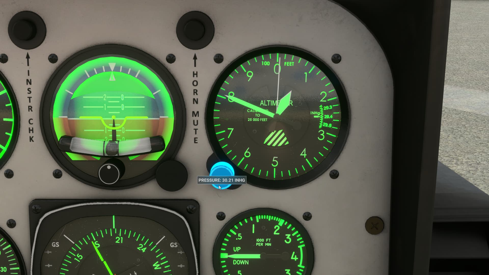 Altimeter Setting Incorrectly Displayed in Window of Various Altimeters
