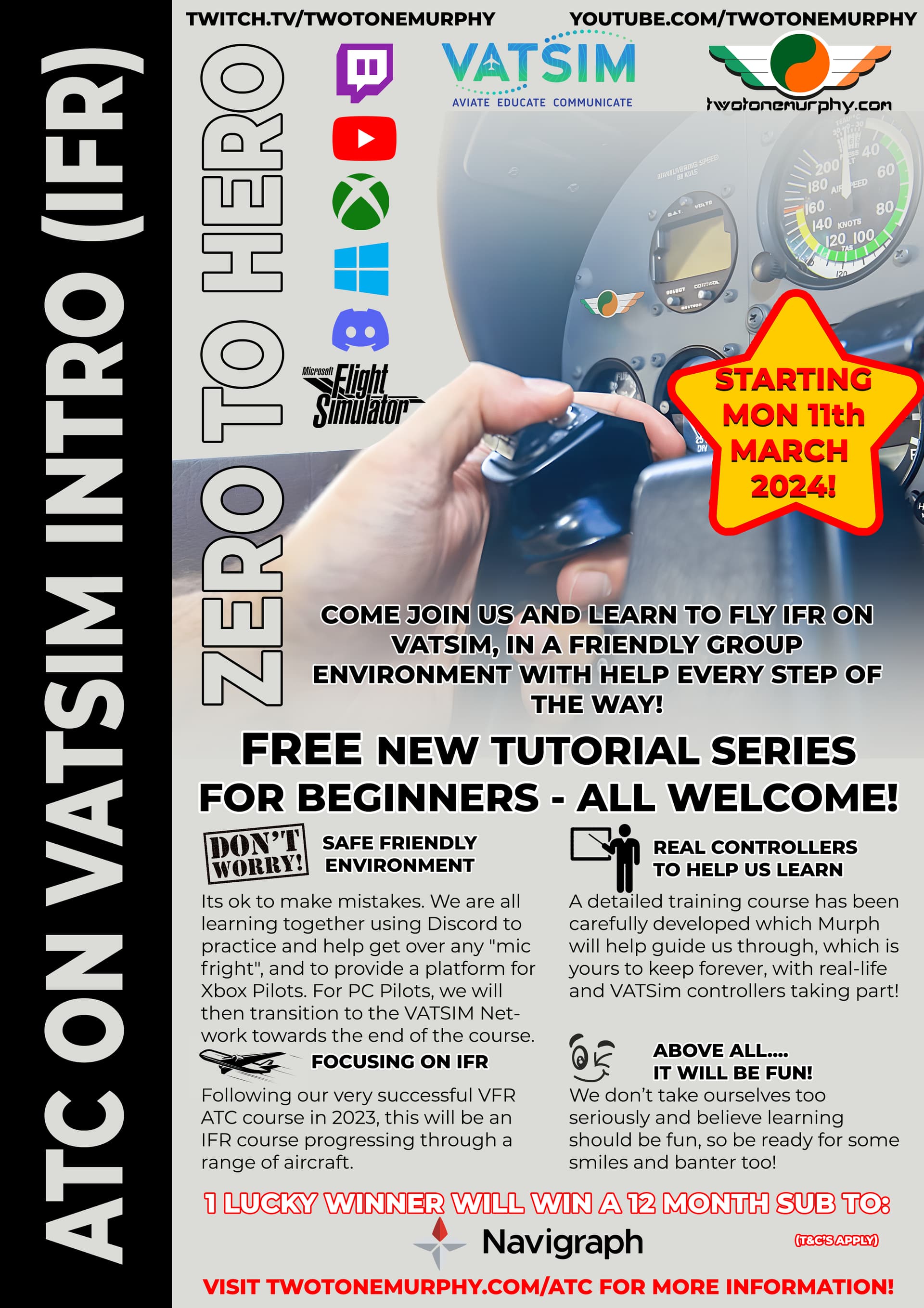 Free ATC IFR Course starting on March 11 Learn how to communicate Free ATC IFR Course starting on March 11 Learn how to communicate