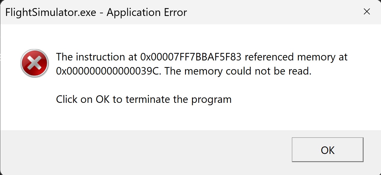 Application error перевод на русский