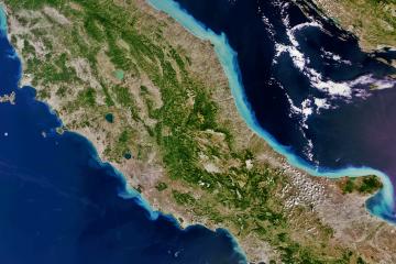 Image 3 Copernicus Sentinel-3 satellite image of Italy flood sediment