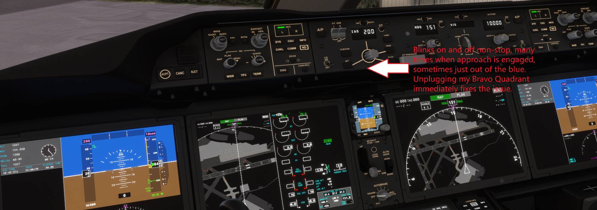 Autothrottle/IAS disengages on 787 with Bravo Quadrant - Aircraft & Systems  - Microsoft Flight Simulator Forums