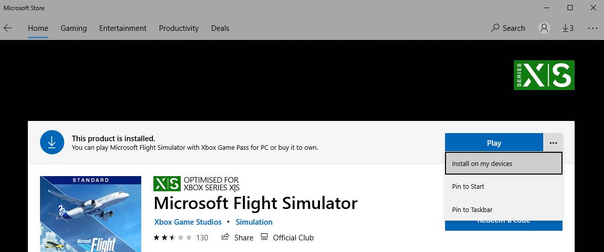 Microsoft Flight Simulator Xbox Series XS / Windows 10 [Digital Code] 