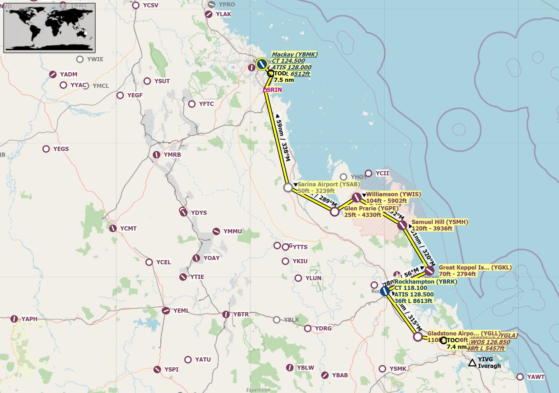 Aussie Group Flights Team The Great Aussie Crawl Gladstone to Mackay