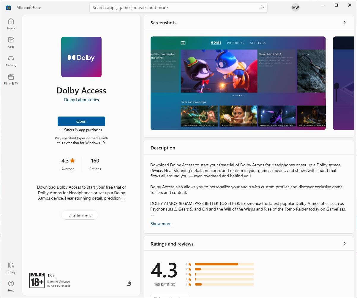 Dolby Access app - Dolby Atmos for (Headphones | home theater) - Active Spatial Sound = On (3D surround sound) Tech Support - Microsoft Flight Simulator Forums