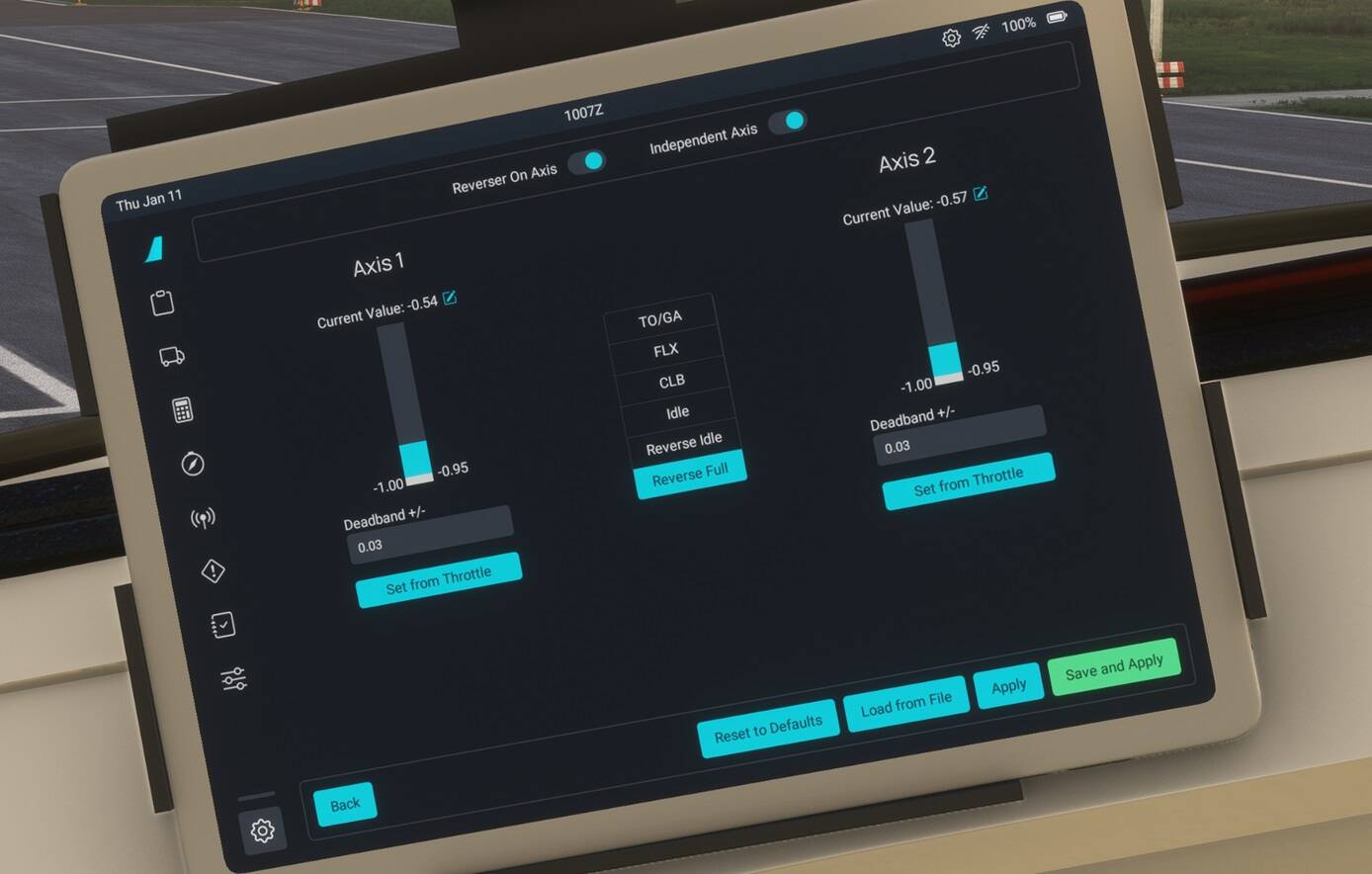 Can´t use max reverse thrust with my airbus tca captain pack Hardware