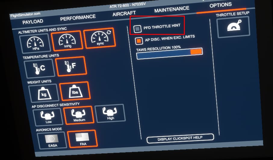 ATR Throttle hint wont remain off Resolved Microsoft Flight