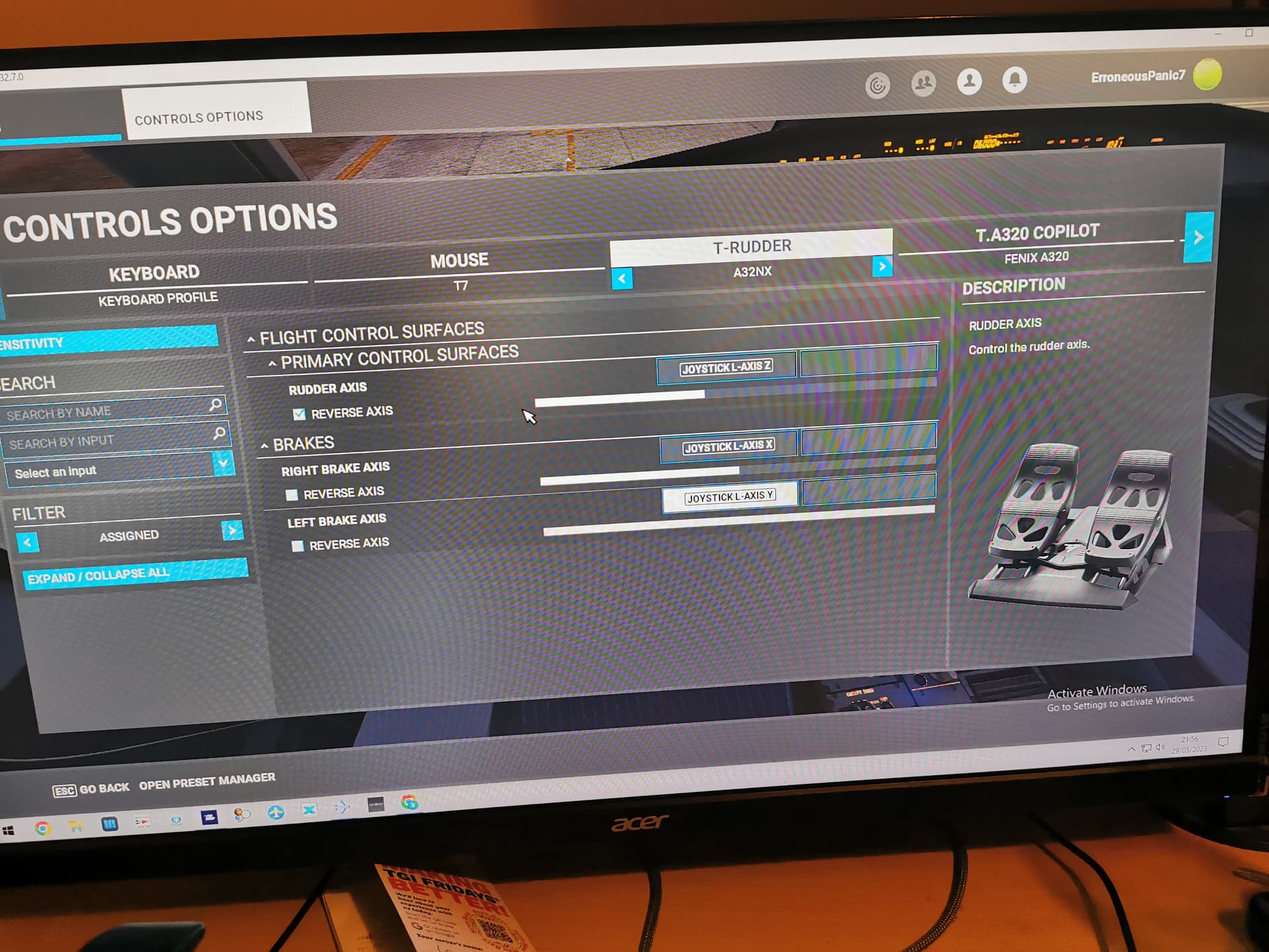 Brakes Released Airbus not moving Hardware & Peripherals