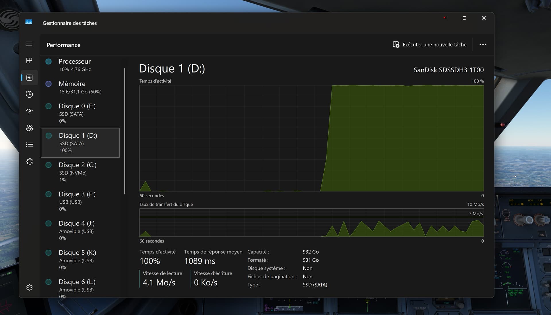 SSD usage 100% - Install, Performance & Graphics - Microsoft Flight ...