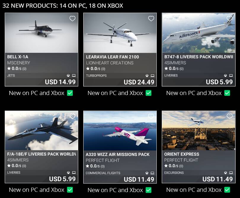 Microsoft Flight Simulator  Marketplace Update (week of August 12