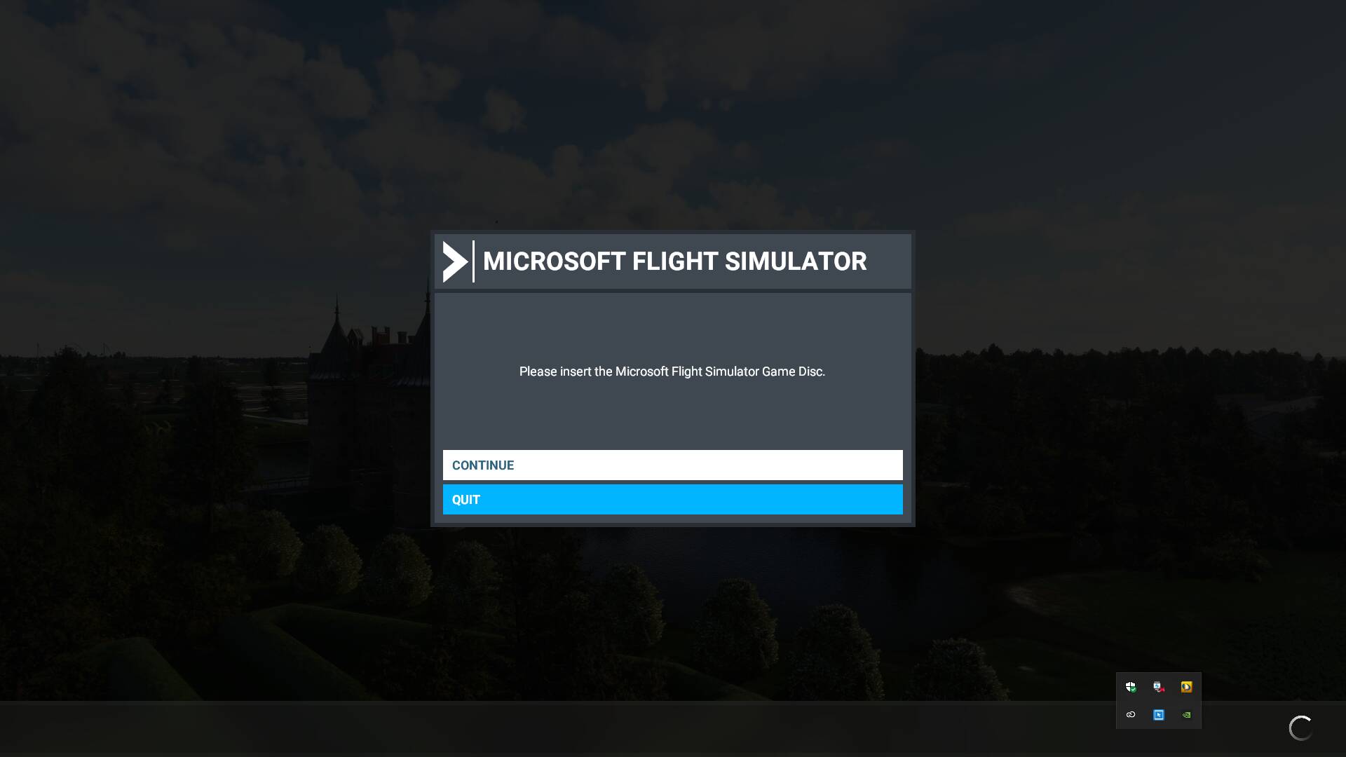 Пожалуйста вставьте. Вставьте диск в дисковод Microsoft Flight Simulator.