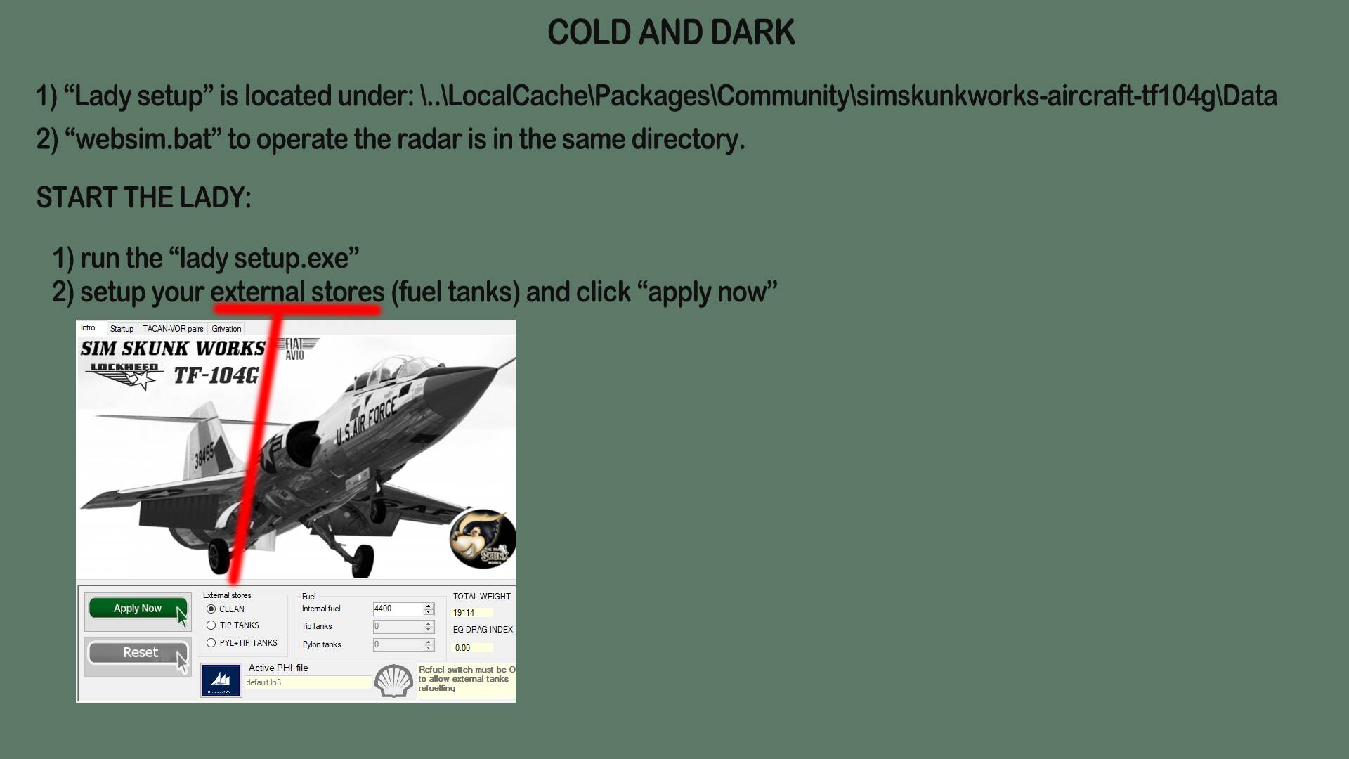 Development of sim skunk works LOCKHEED TF-FRF-104 G - #133 by