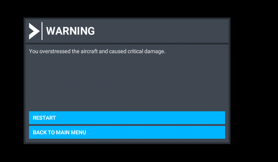Option to have Crash and Airframe/Engine Stress Damage as Notification ...
