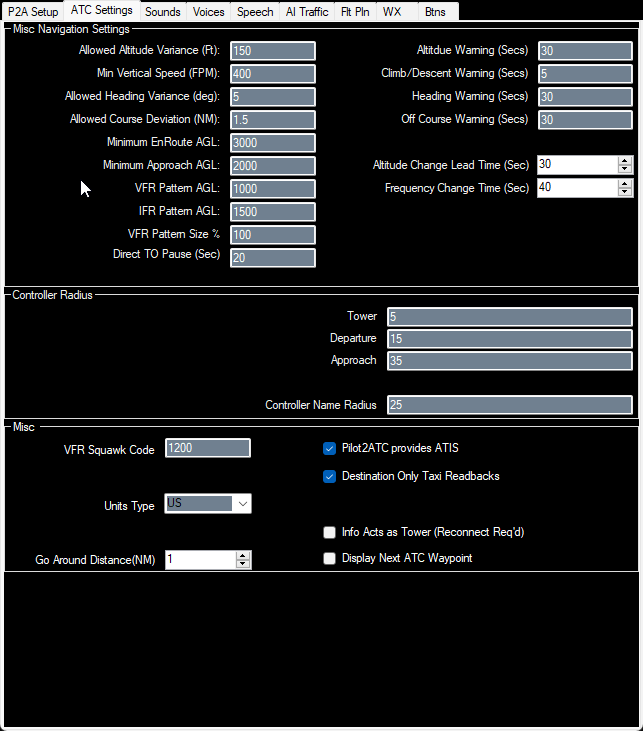 Calls from Pilot2ATC with FSLTL Tools Utilities Microsoft